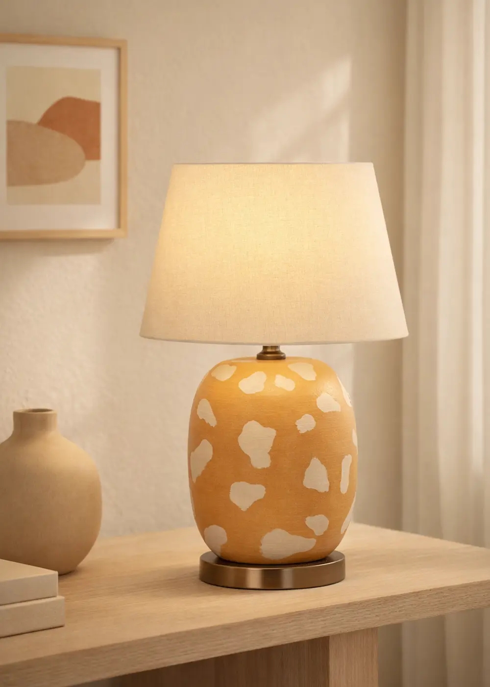 Turuncu Marakesh Abajur - Krem Başlık