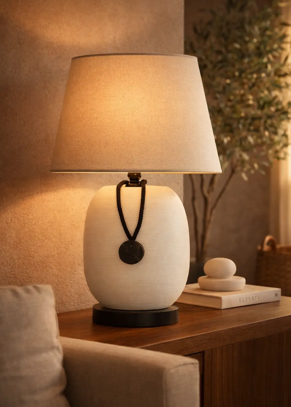 Nairobi Seramik Abajur – Bej Başlık