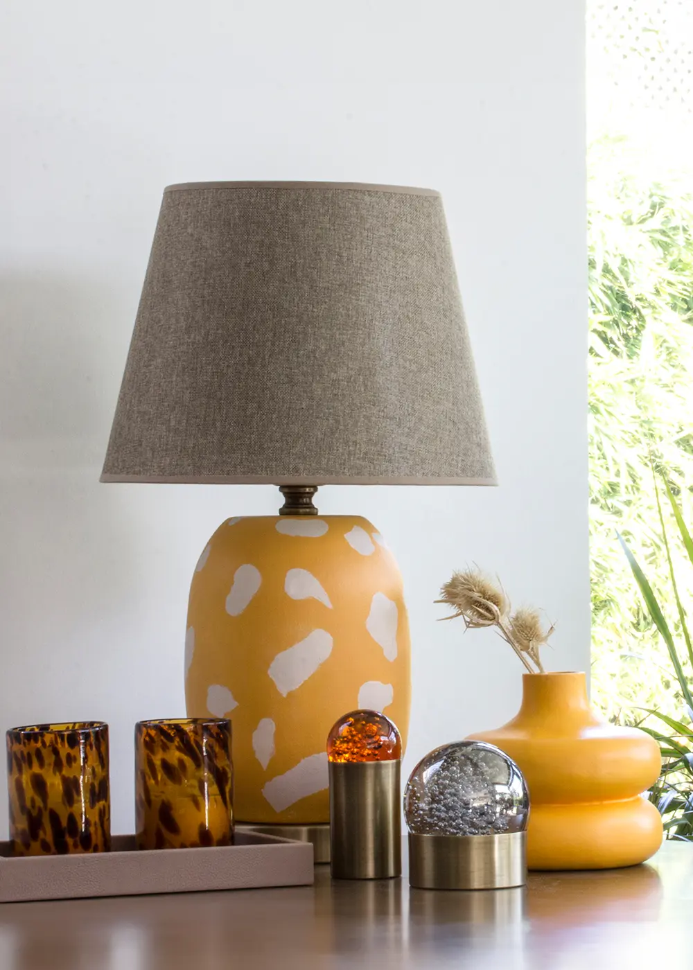 Turuncu Marakesh Abajur - Bej Başlık