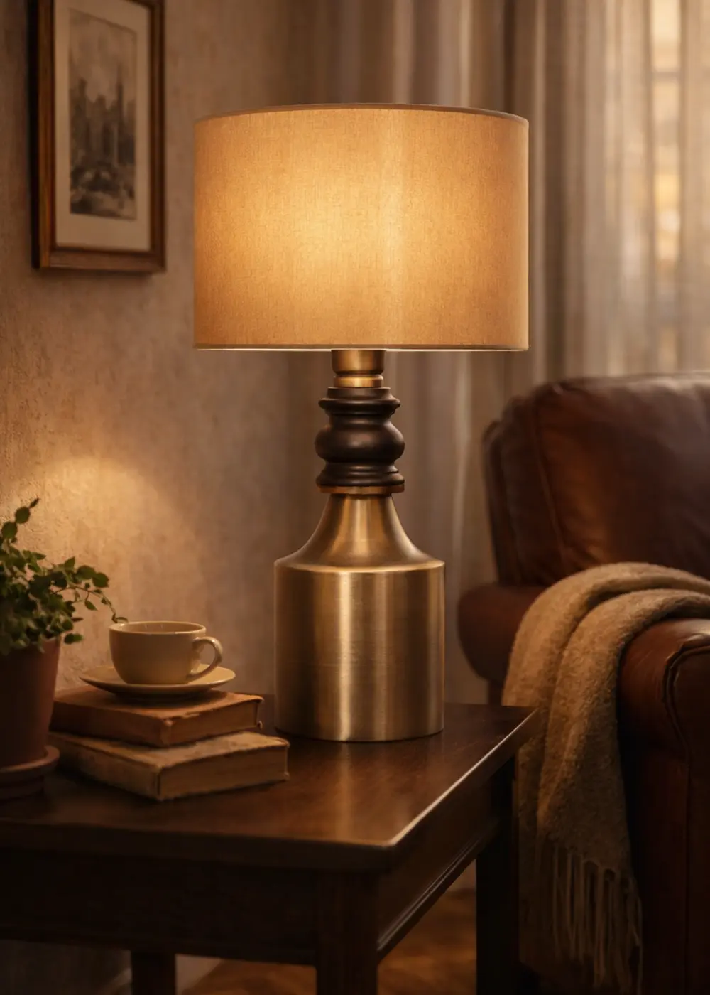 Chicago Eskitme Metal Tasarım Abajur – Gold Şapkalı