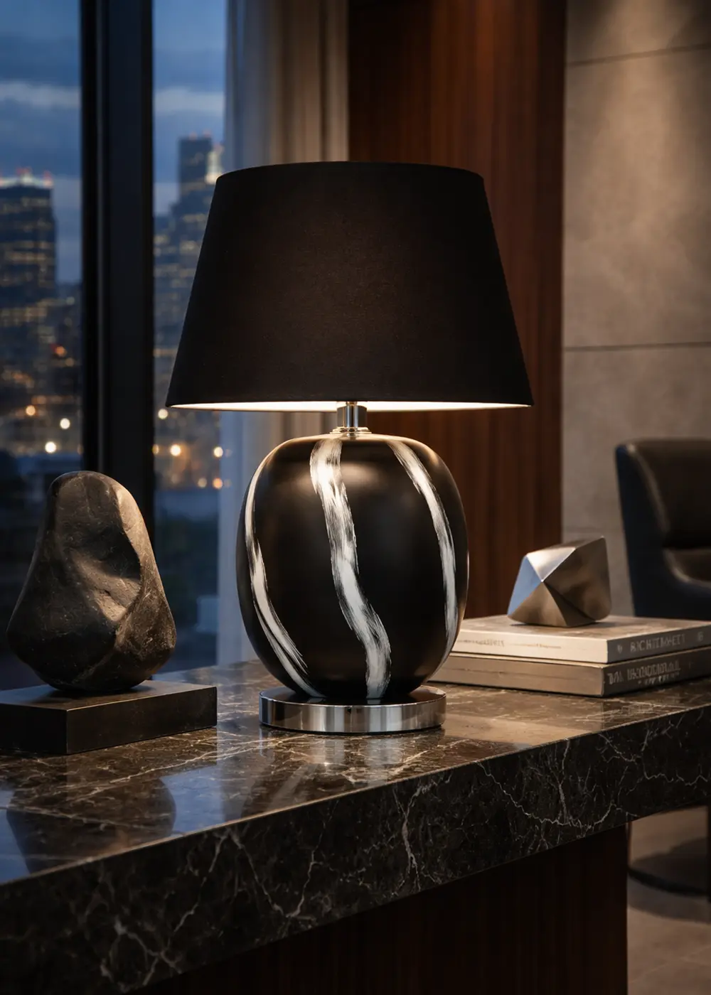 Casto Seramik Abajur – Siyah Başlık