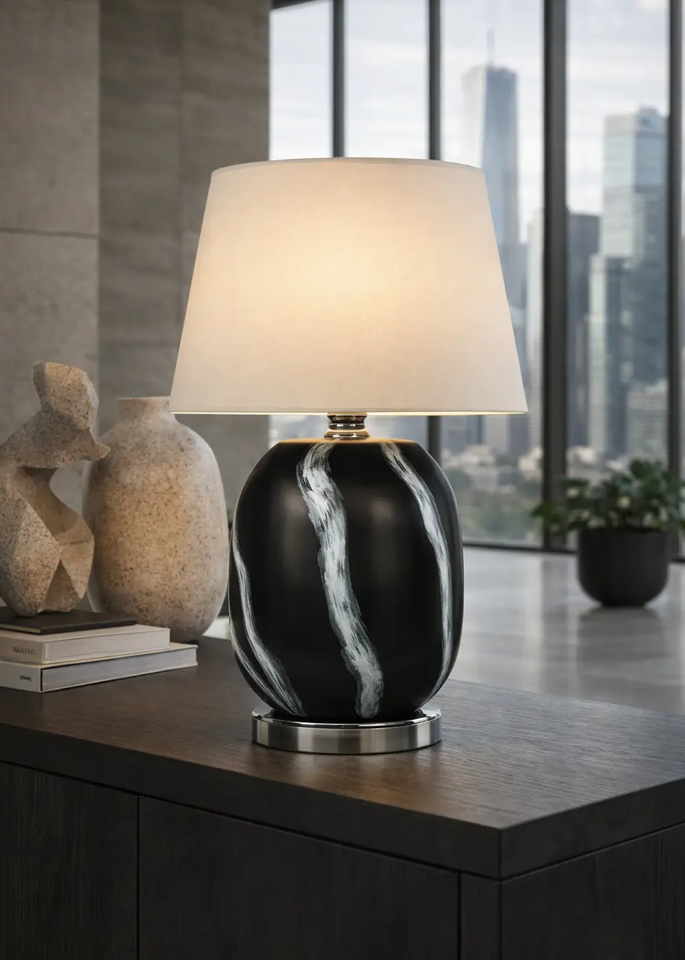 Casto Seramik Abajur – Krem Başlık