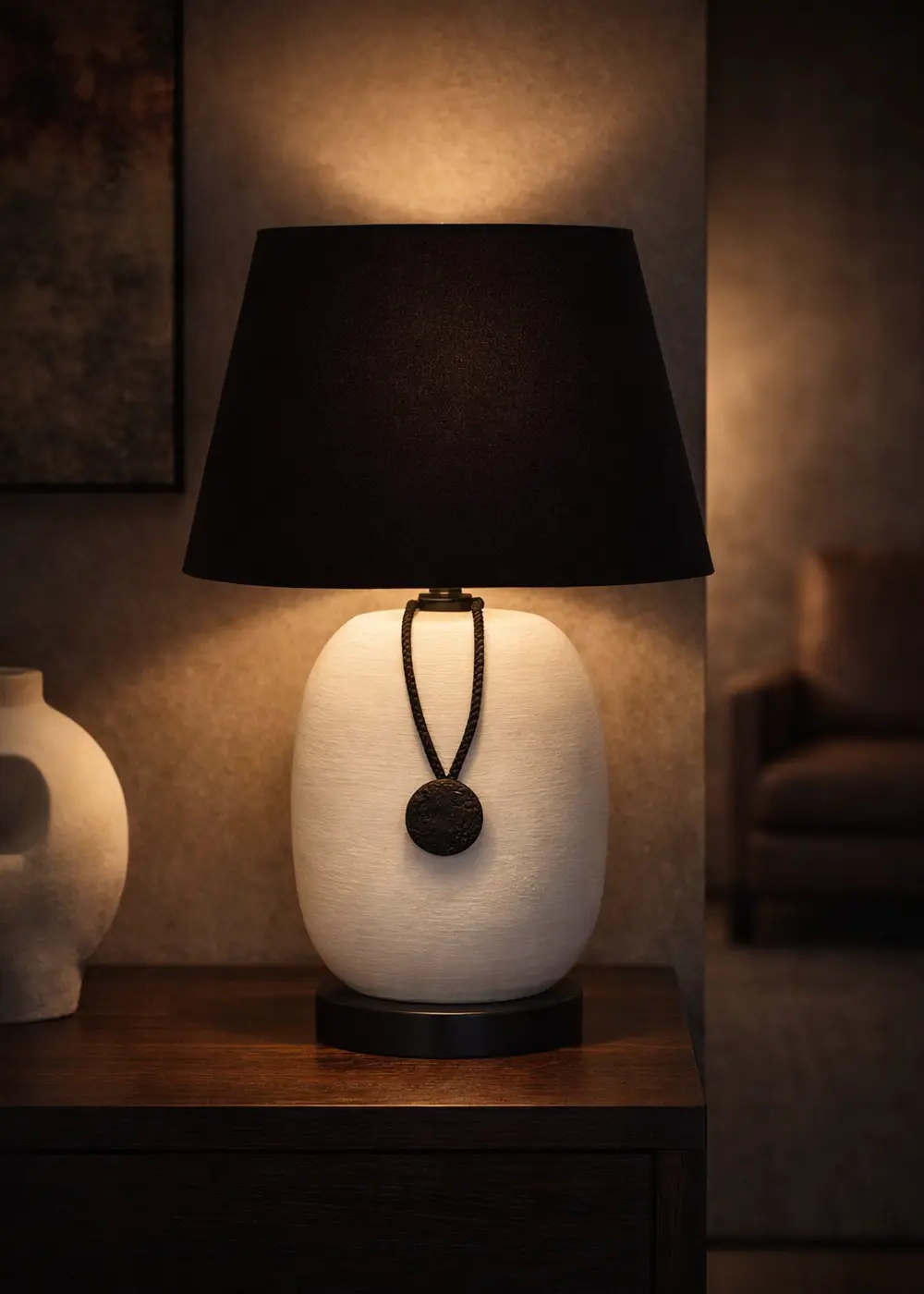 Nairobi Seramik Abajur – Siyah Başlık