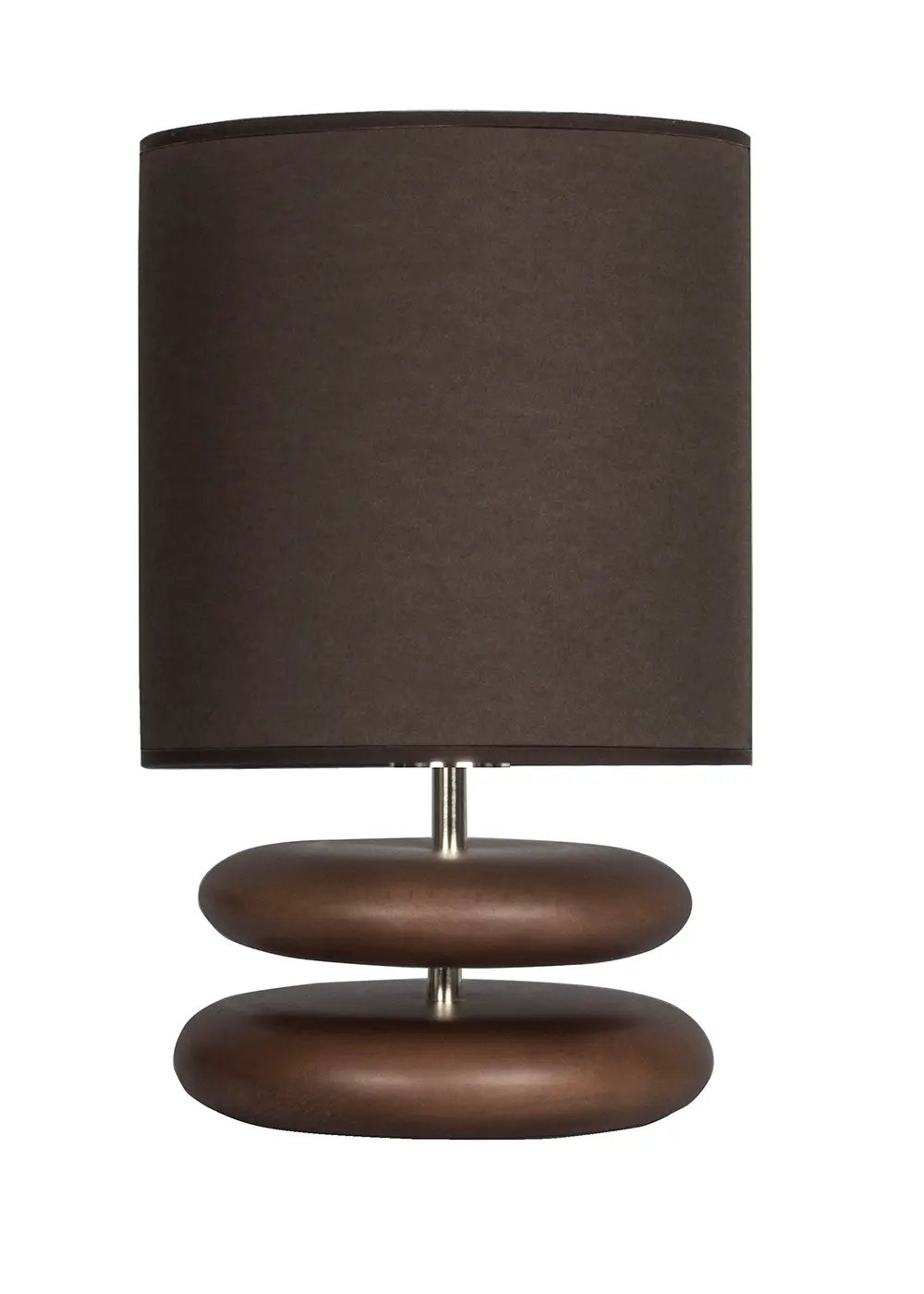 El Yapımı Modern Mono Ahşap Abajur – Kahverengi Şapka