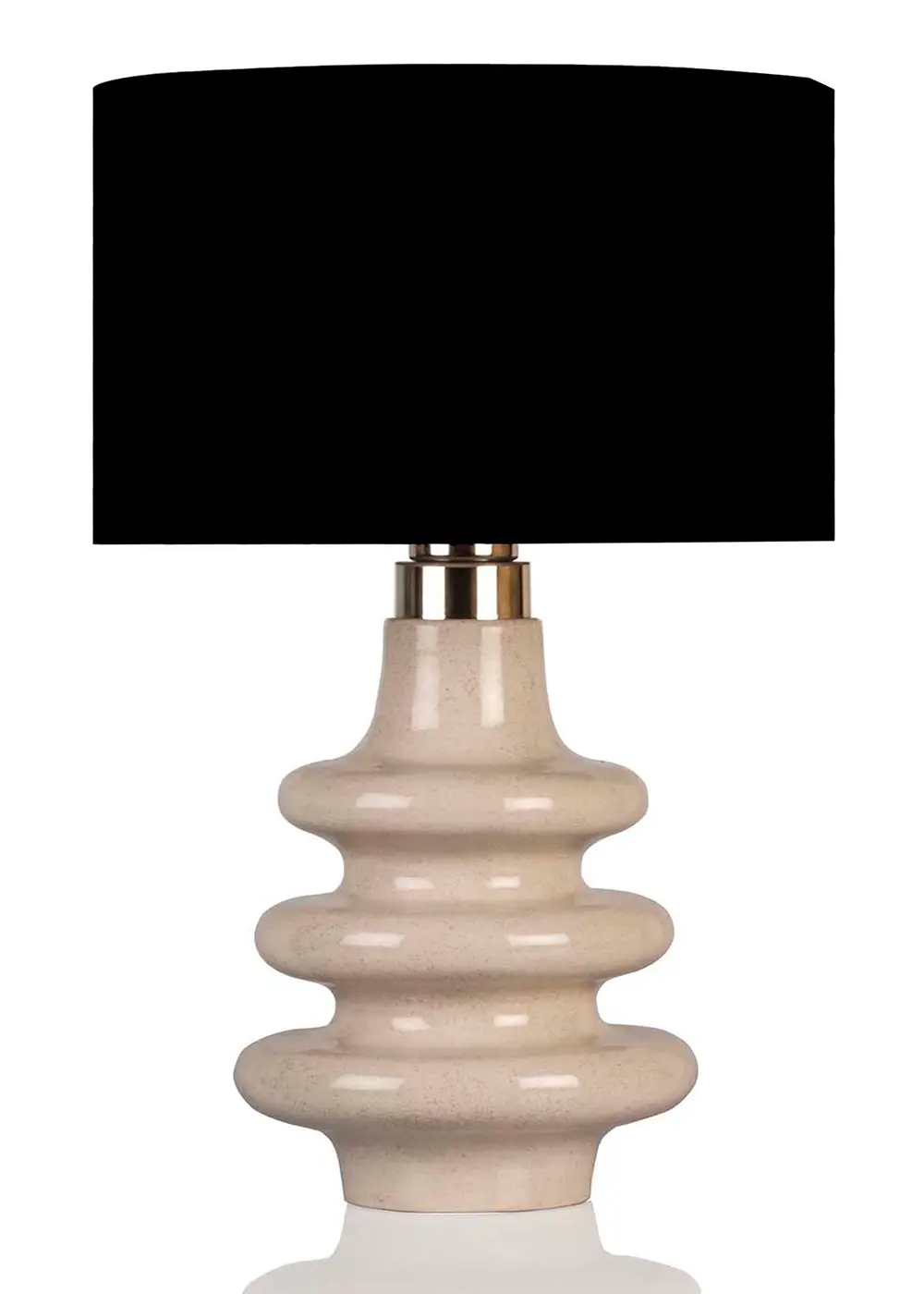 Sydney Vanilia Seramik Abajur – Siyah Başlık