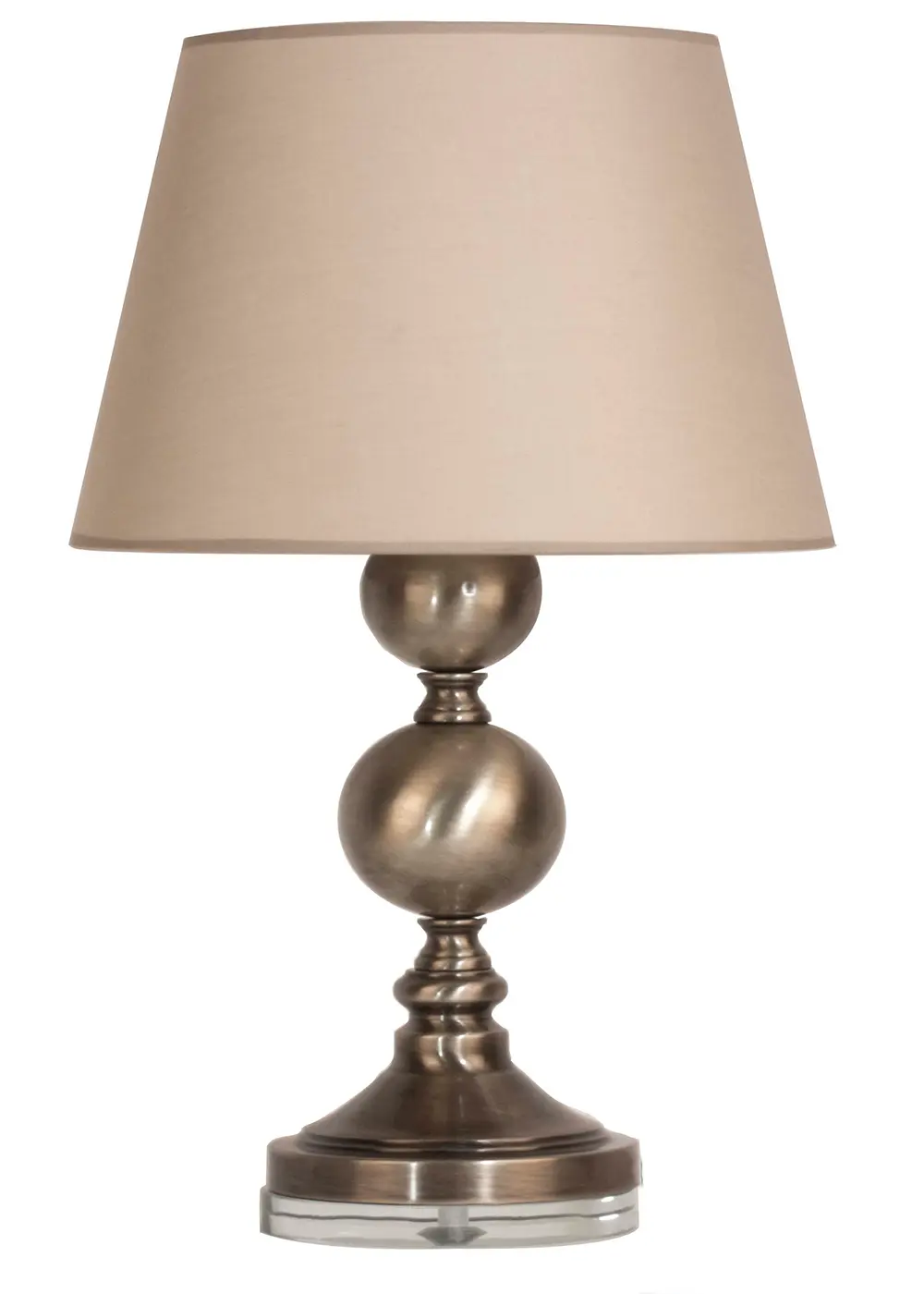 Eskitme Metal Venedik Tarzı Abajur – Bej Şapka