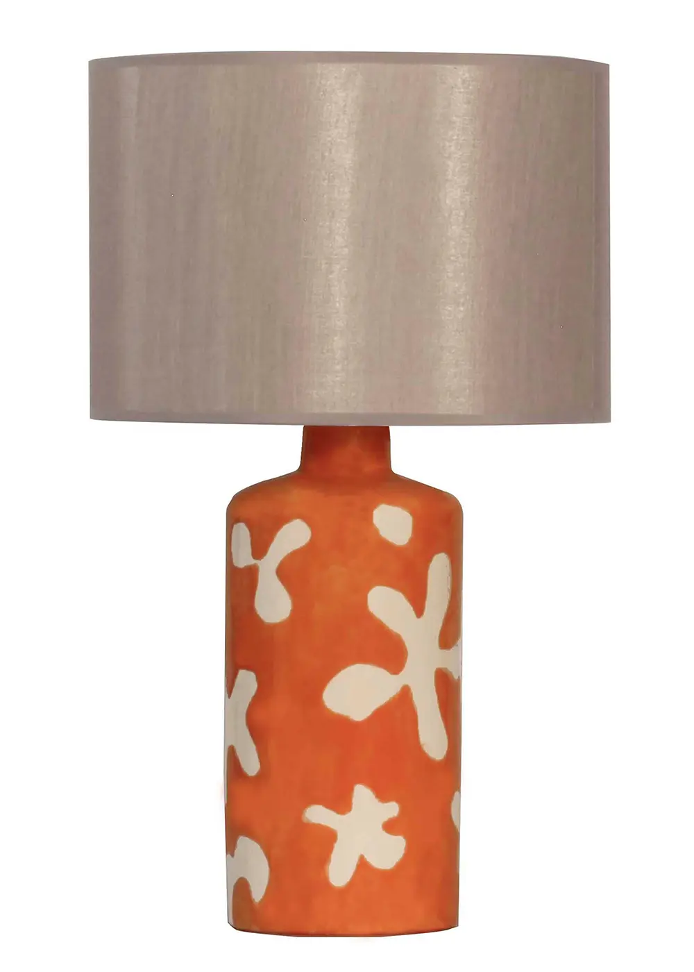 Flora Seramik Masa Lambası – Sanatsal Dokulu El Yapımı Tasarım – Bej Şapka