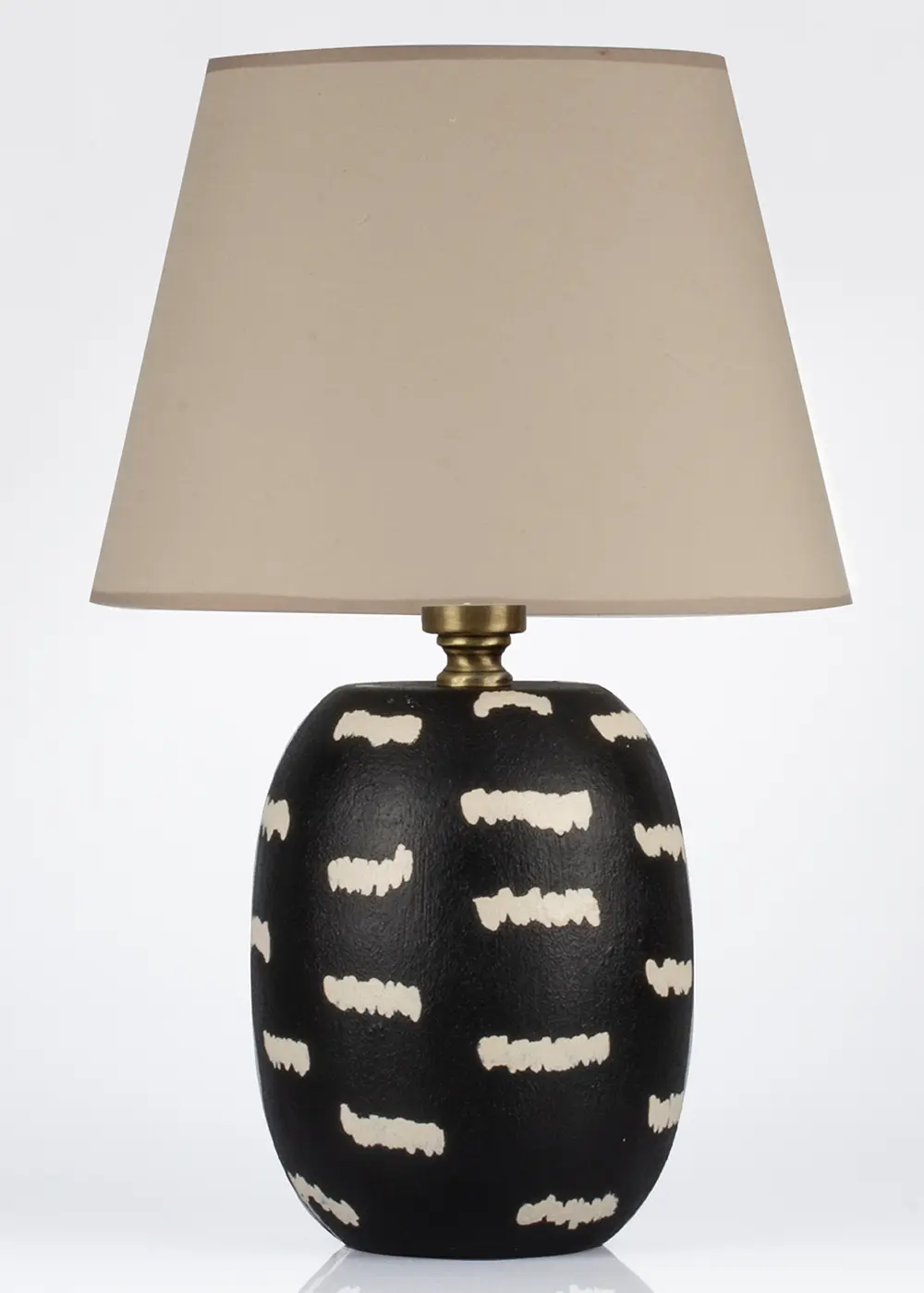 Siyah Renk Dakota Seramik Abajur – Bej  Başlık