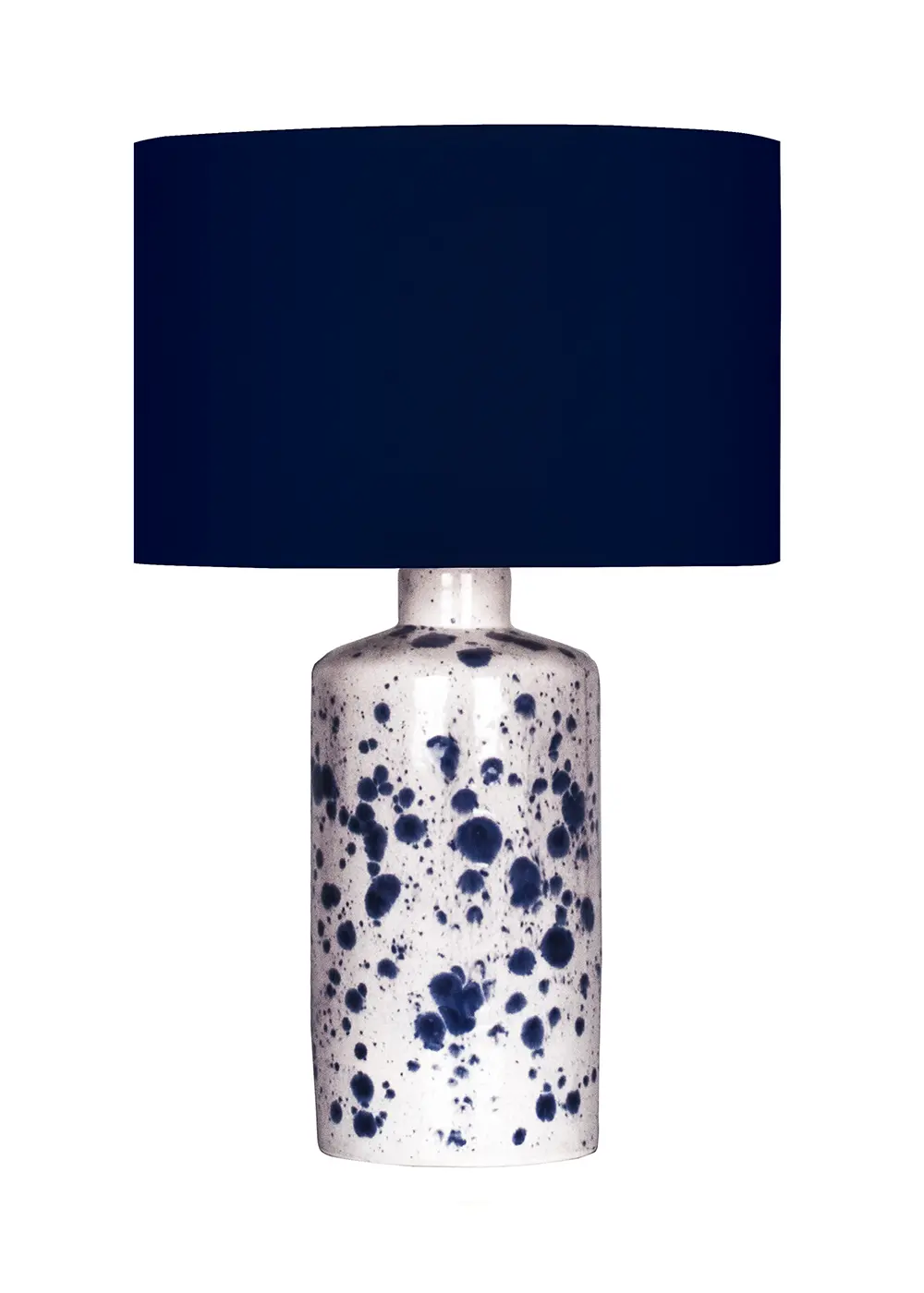 Polka Seramik Abajur - Lacivert Şapka