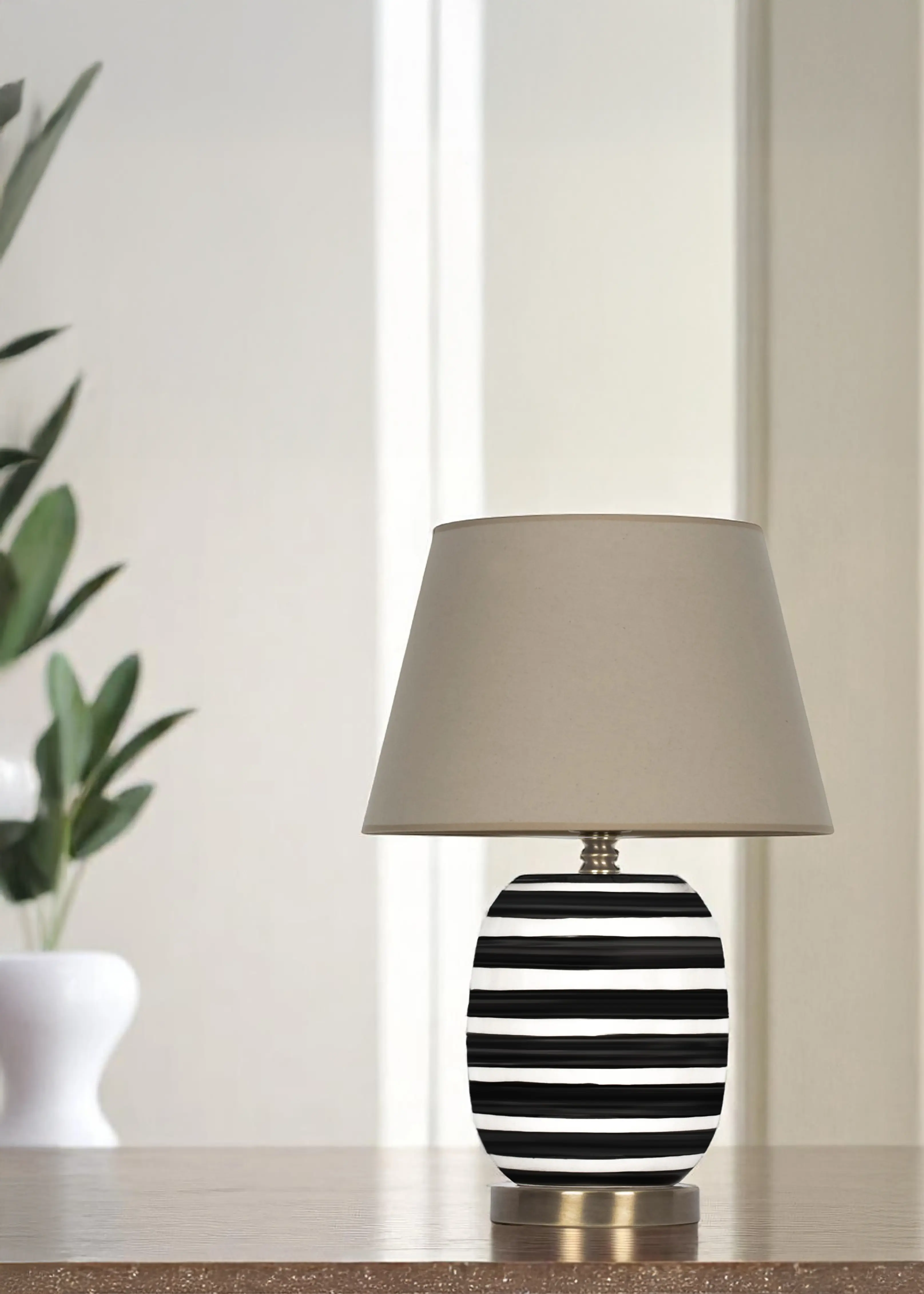 Madrid Seramik Abajur- Bej Başlık