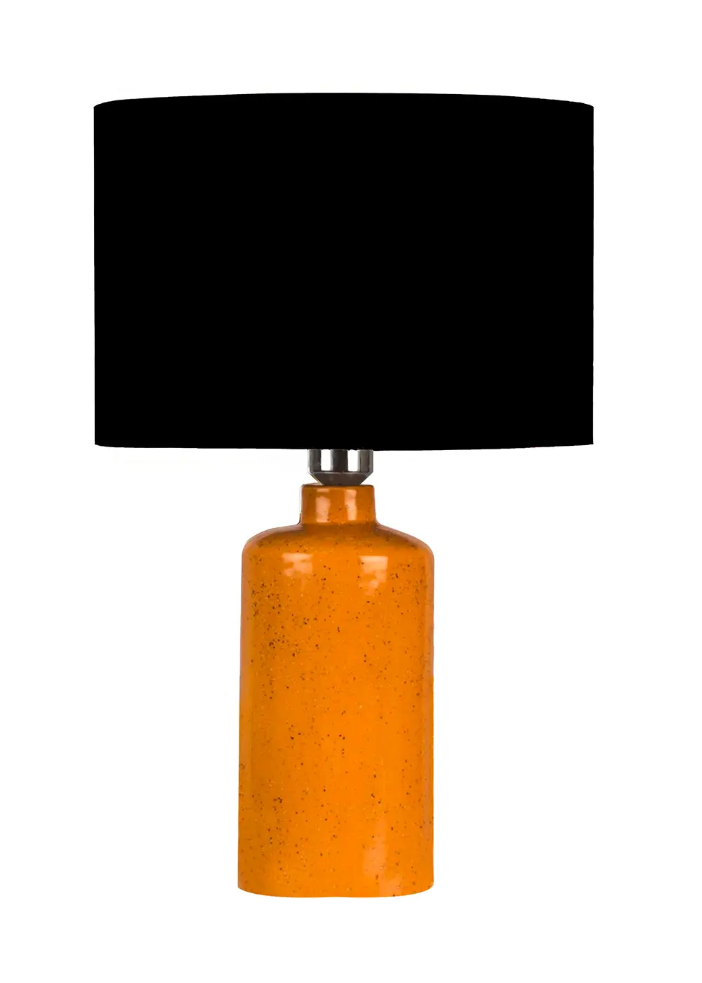 Delhi Turuncu Seramik Abajur - Siyah Şapka