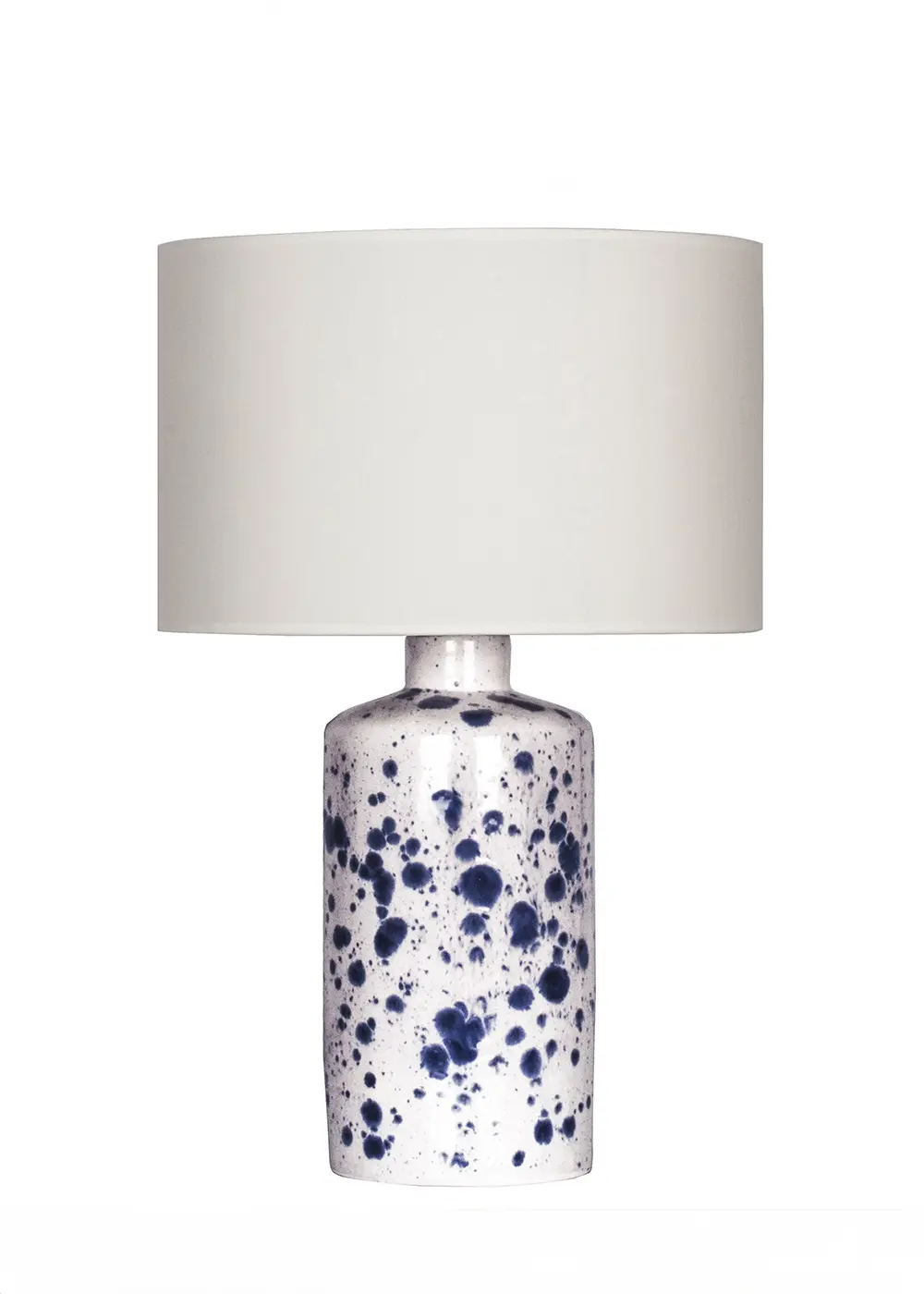 Polka Seramik Abajur - Krem Şapka