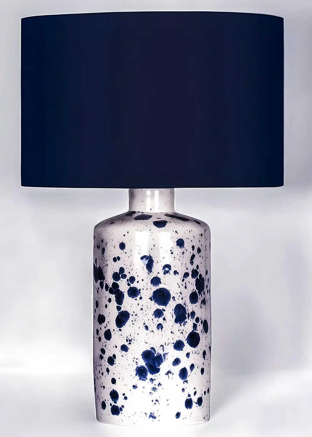 Polka Seramik Abajur - Lacivert Şapka