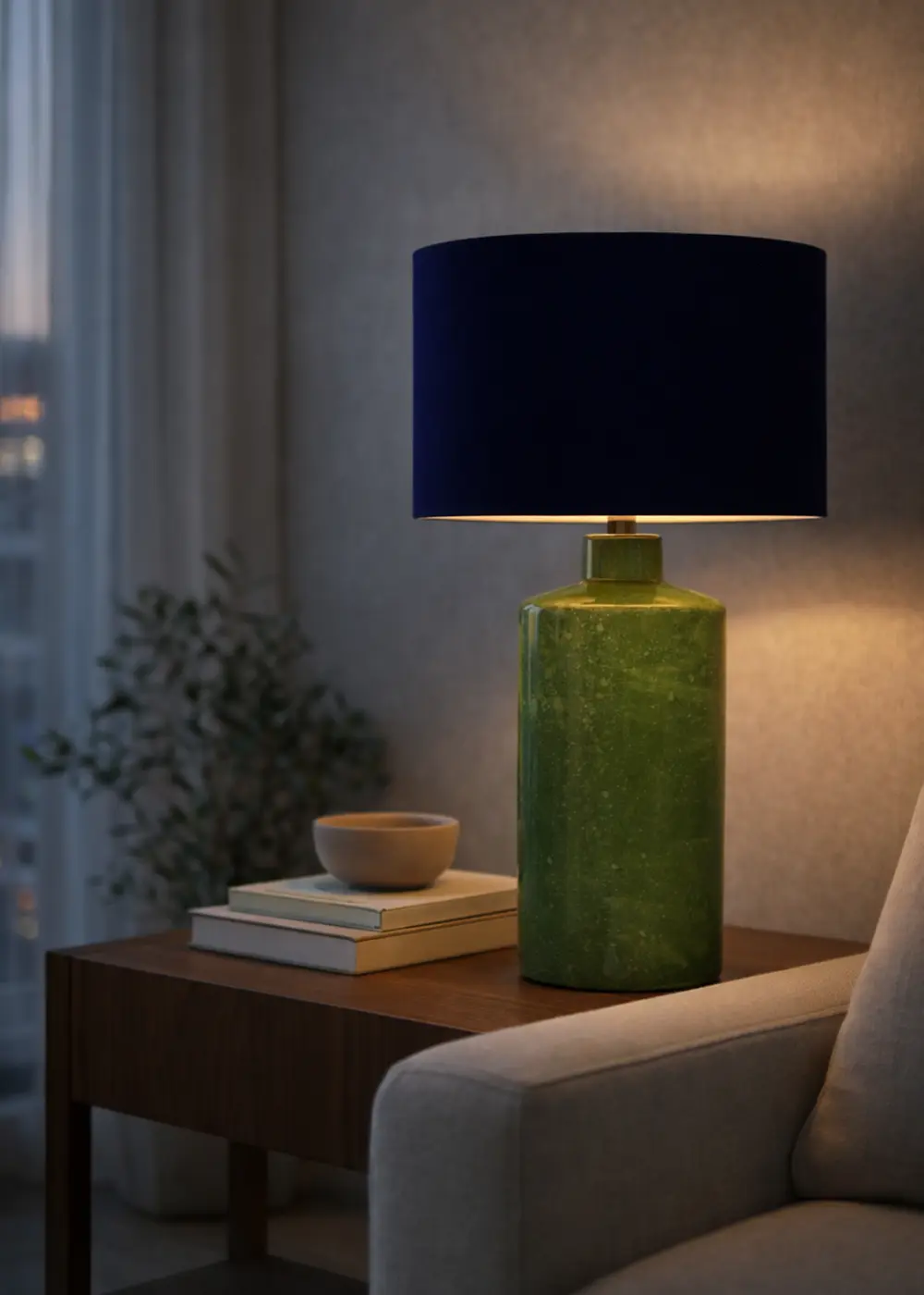 Rodrigues Abajur - Lacivert Başlık