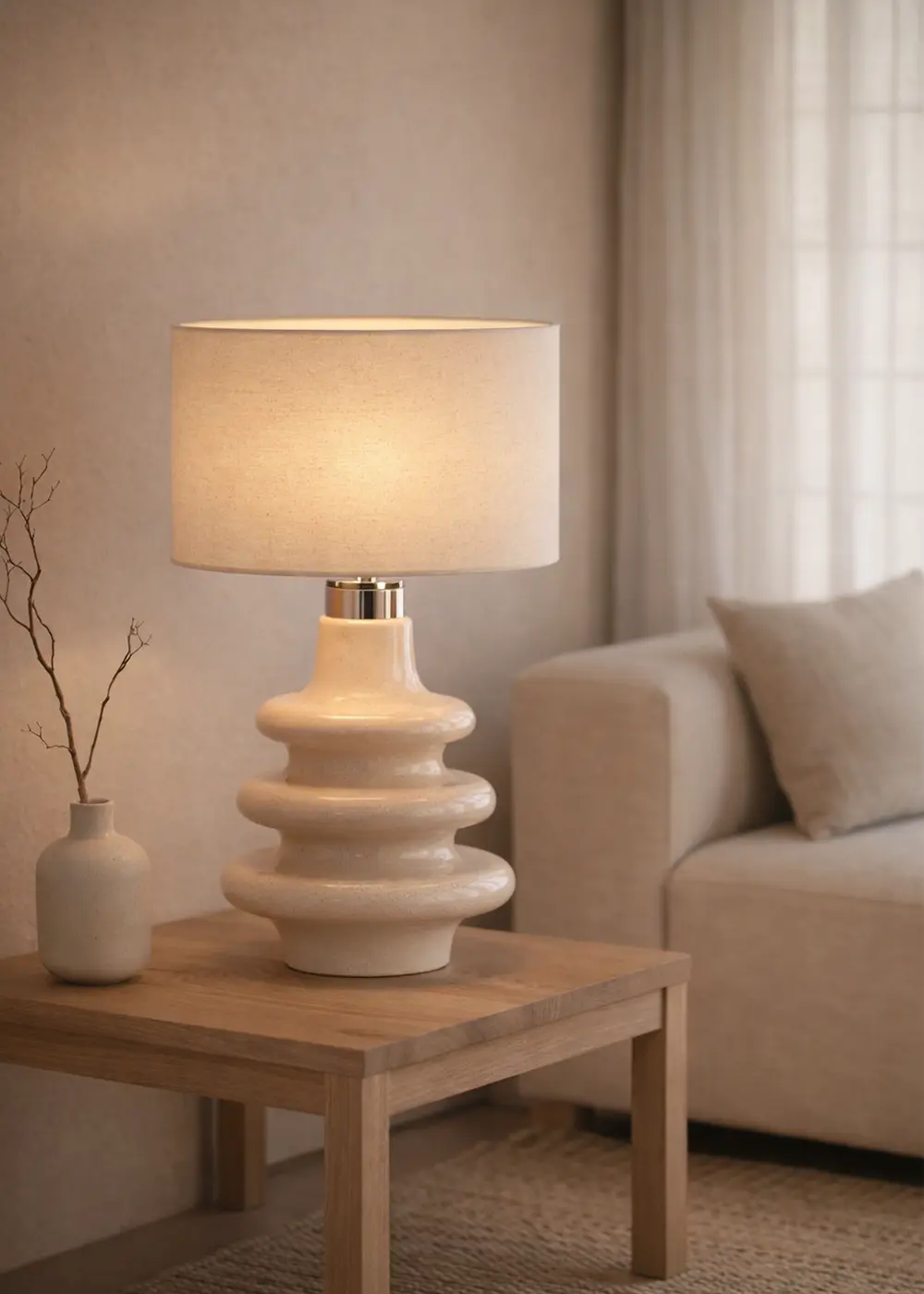 Sydney Vanilia Seramik Abajur – Keten Başlık