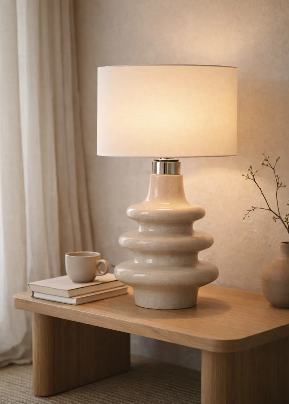 Sydney Vanilia Seramik Abajur – Krem Başlık