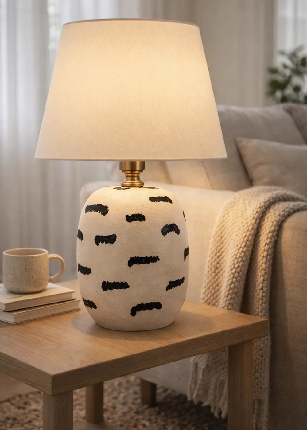 Bej Renk Dakota Seramik Abajur – Krem Başlık