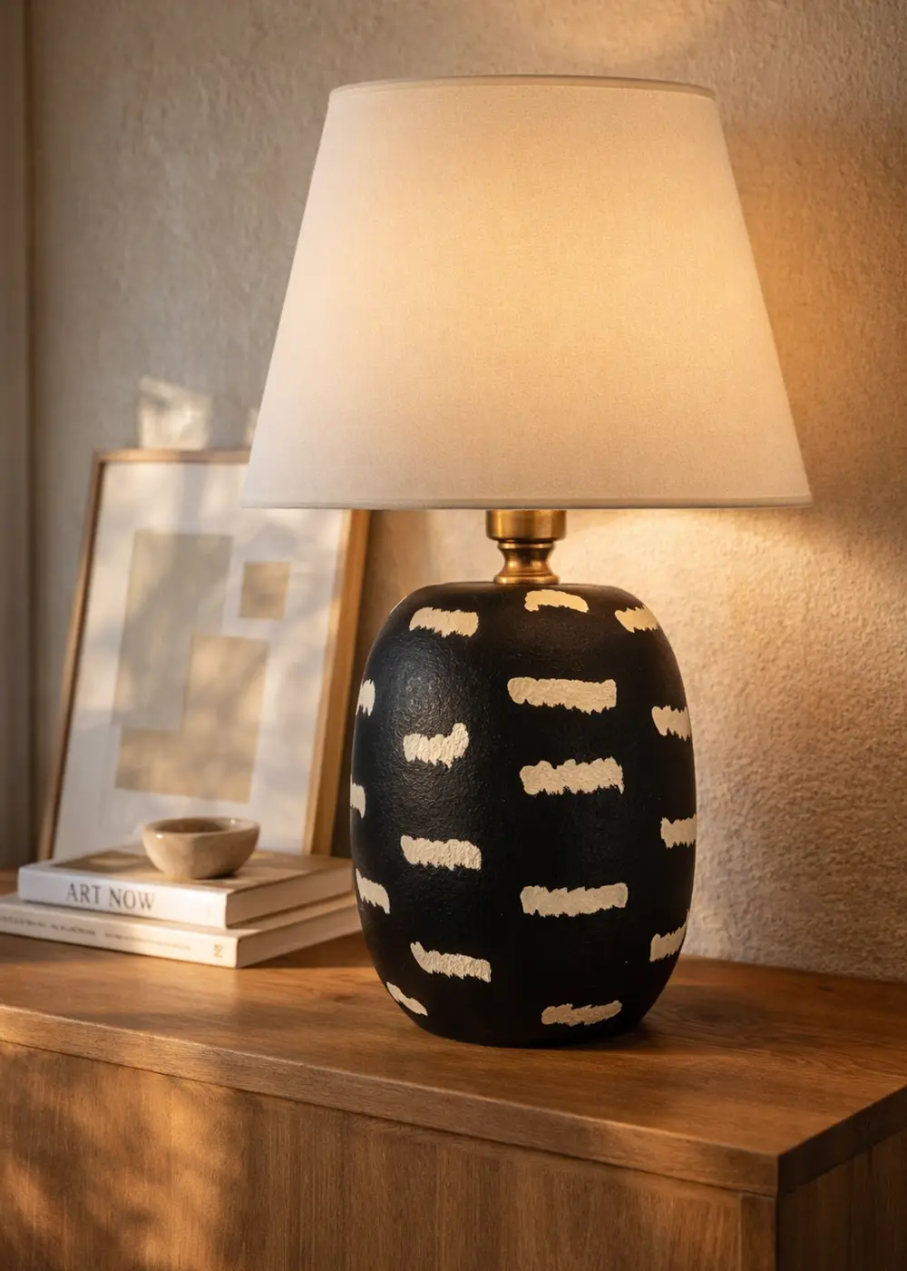 Siyah Renk Dakota Seramik Abajur – Krem Başlık