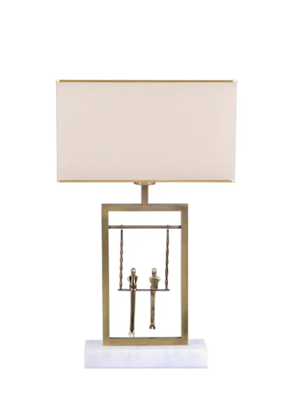 Existence Çift Figürlü Abajur – Beyaz Başlık