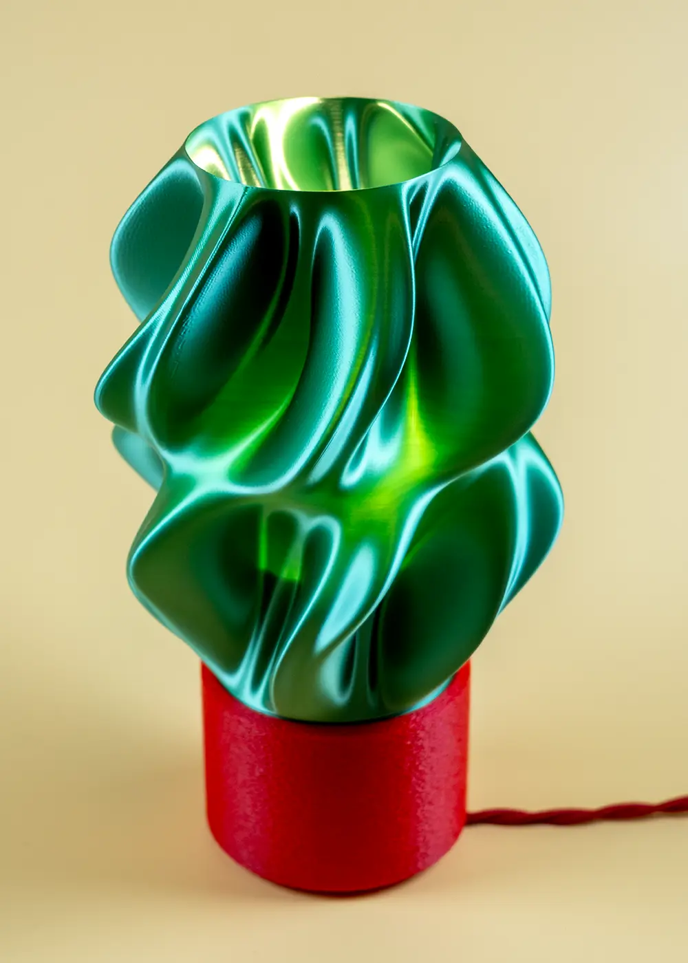 Fluid Emerald / Crimson Masa Lambası