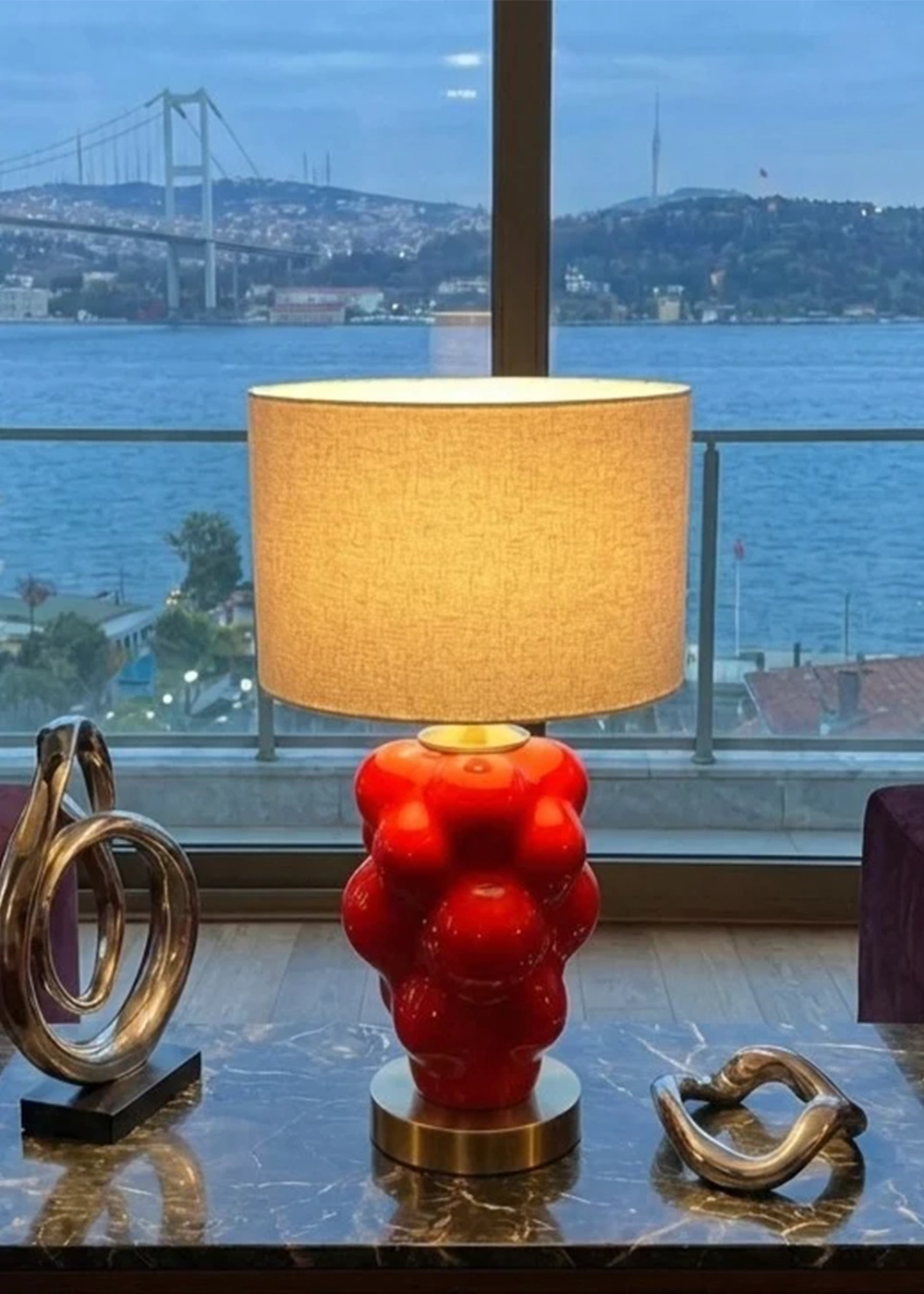 DİVİN El Yapımı Seramik Abajur