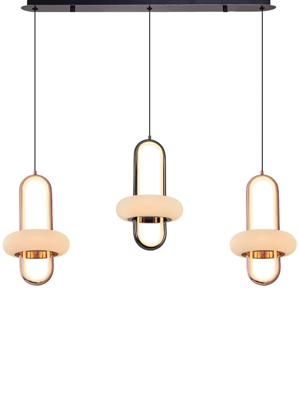 Oxia 3'lü Sıralı Sarkıt Mix – Modern Lineer LED Avize
