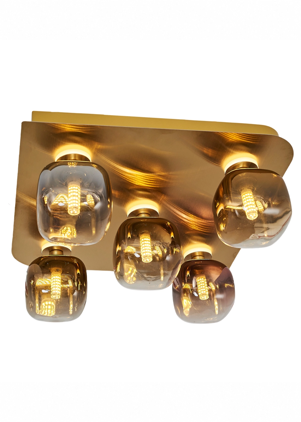 Cubes 5'li Cam Tavan Lambası – Mix Modern Plafonyer