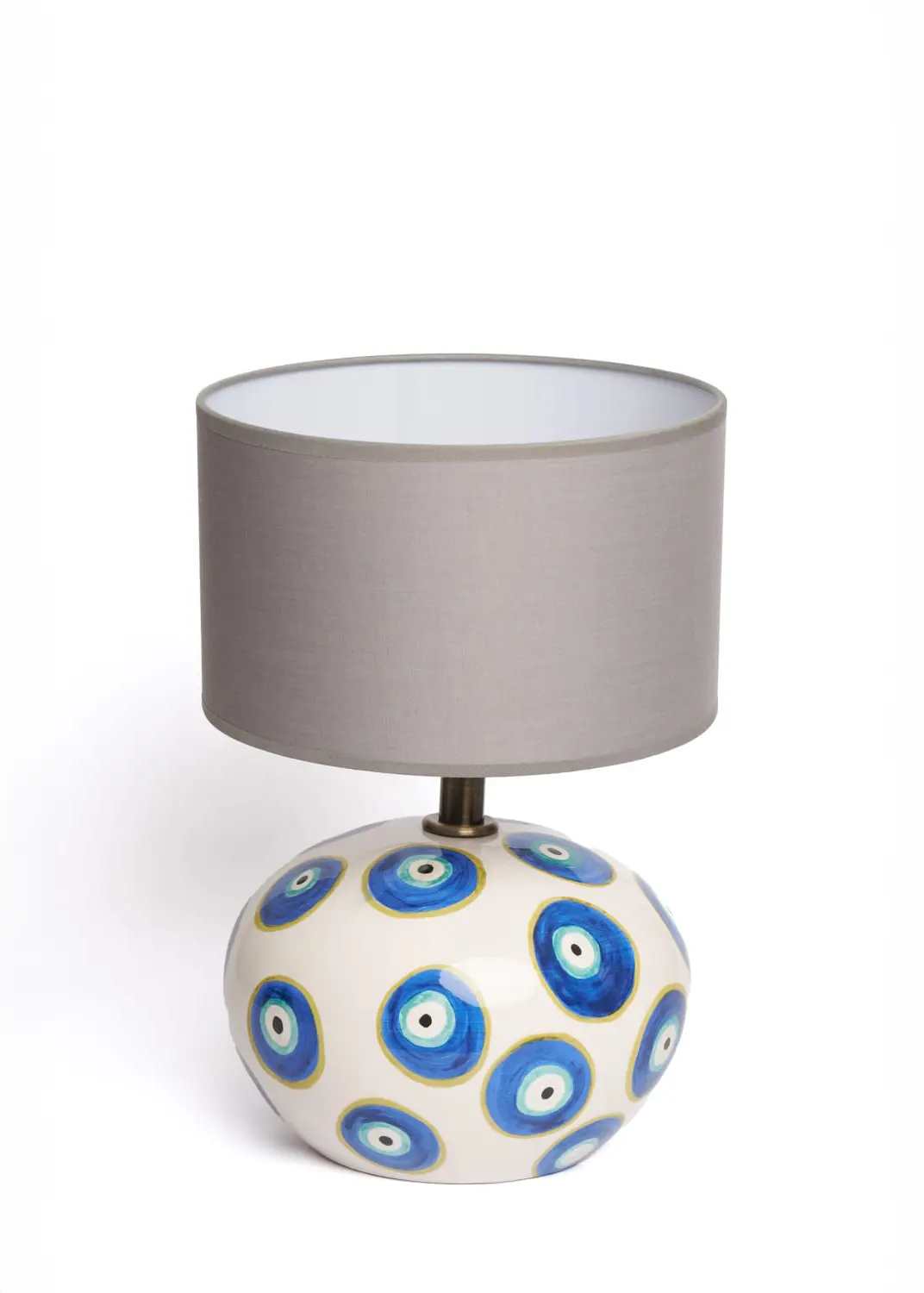 Nazar Boncuk Desenli Seramik Abajur
