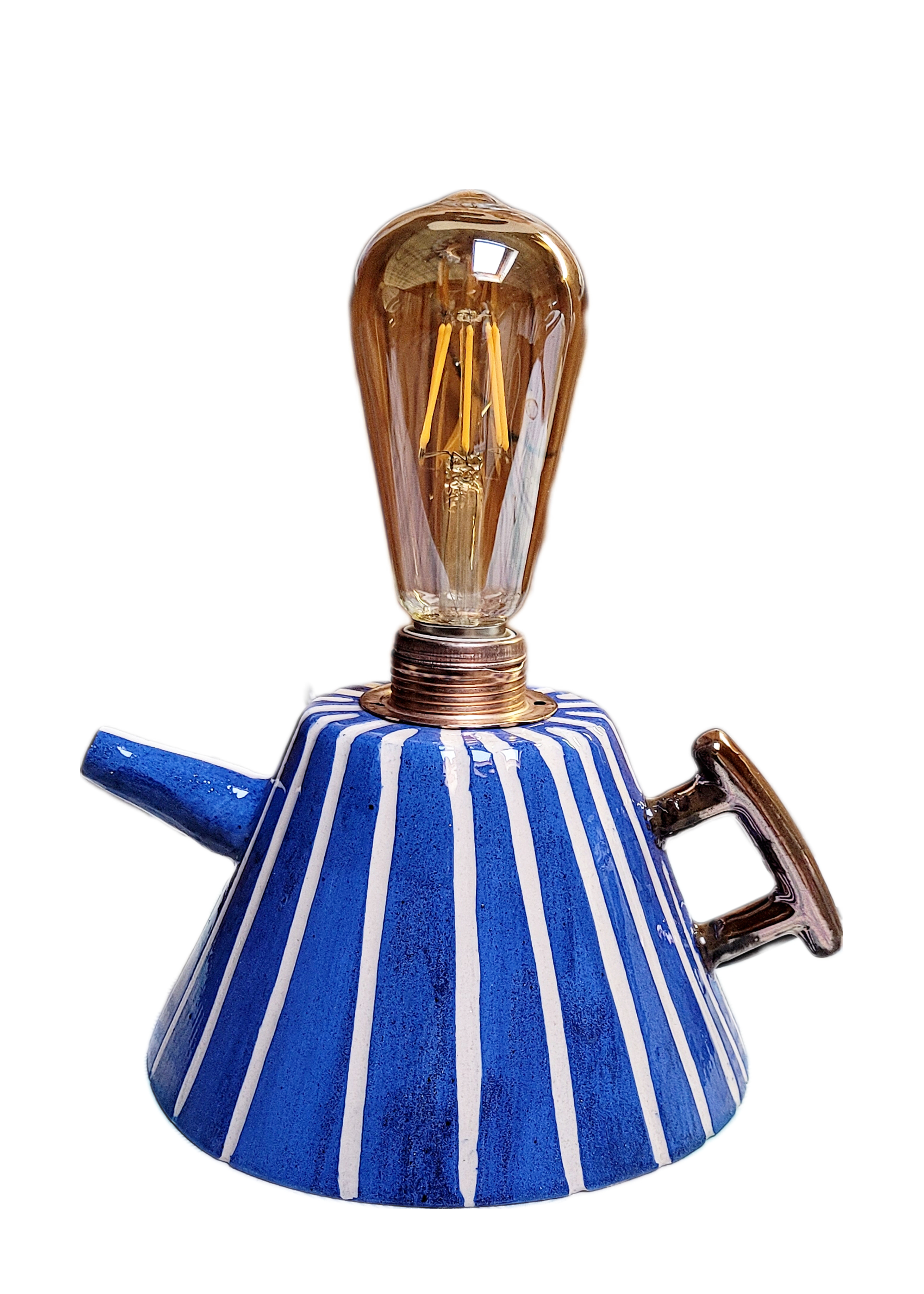 Çizgili Çaydanlık Formlu Aydınlatma Objesi 03