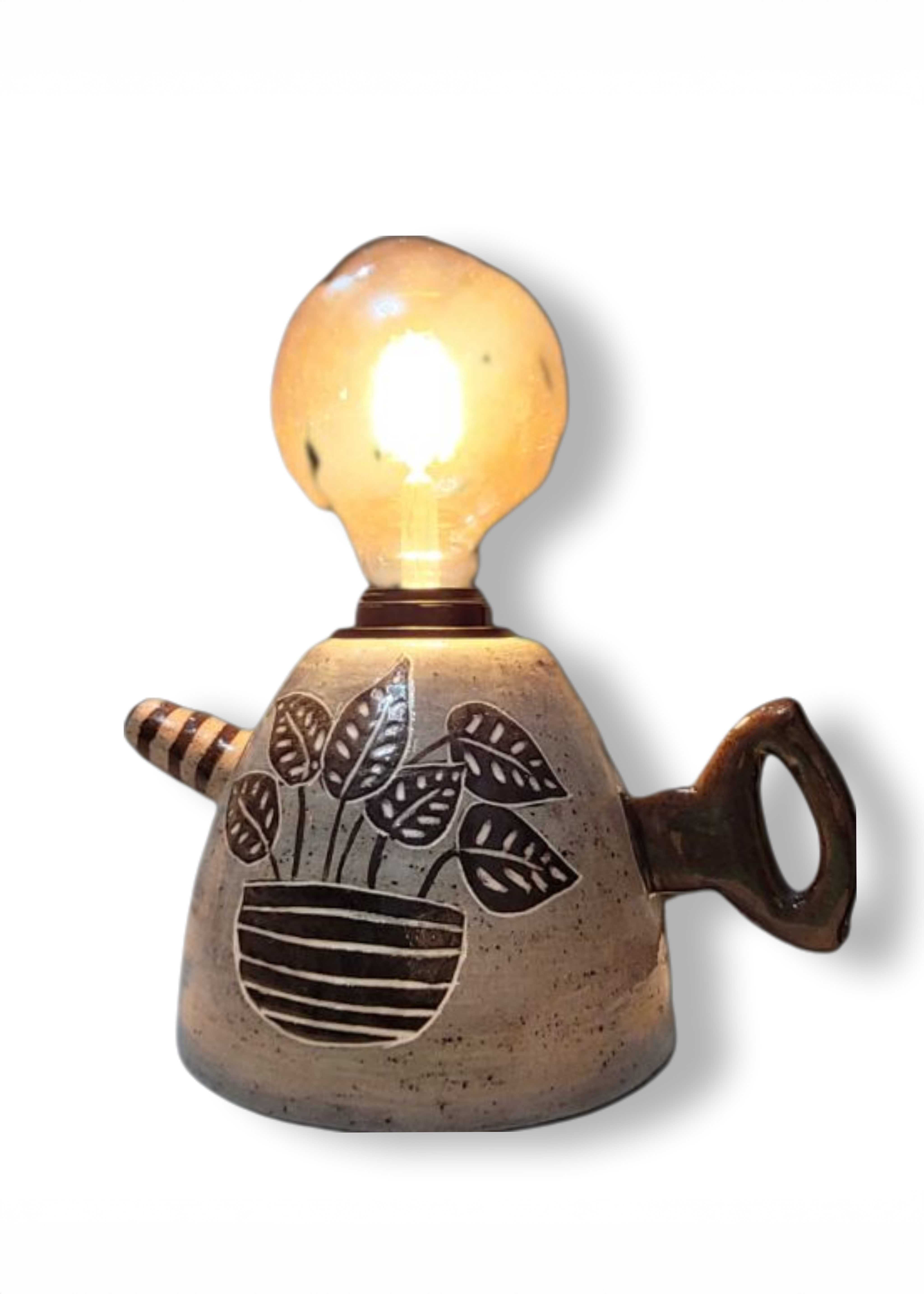 Yapraklı Çaydanlık Formlu Abajur