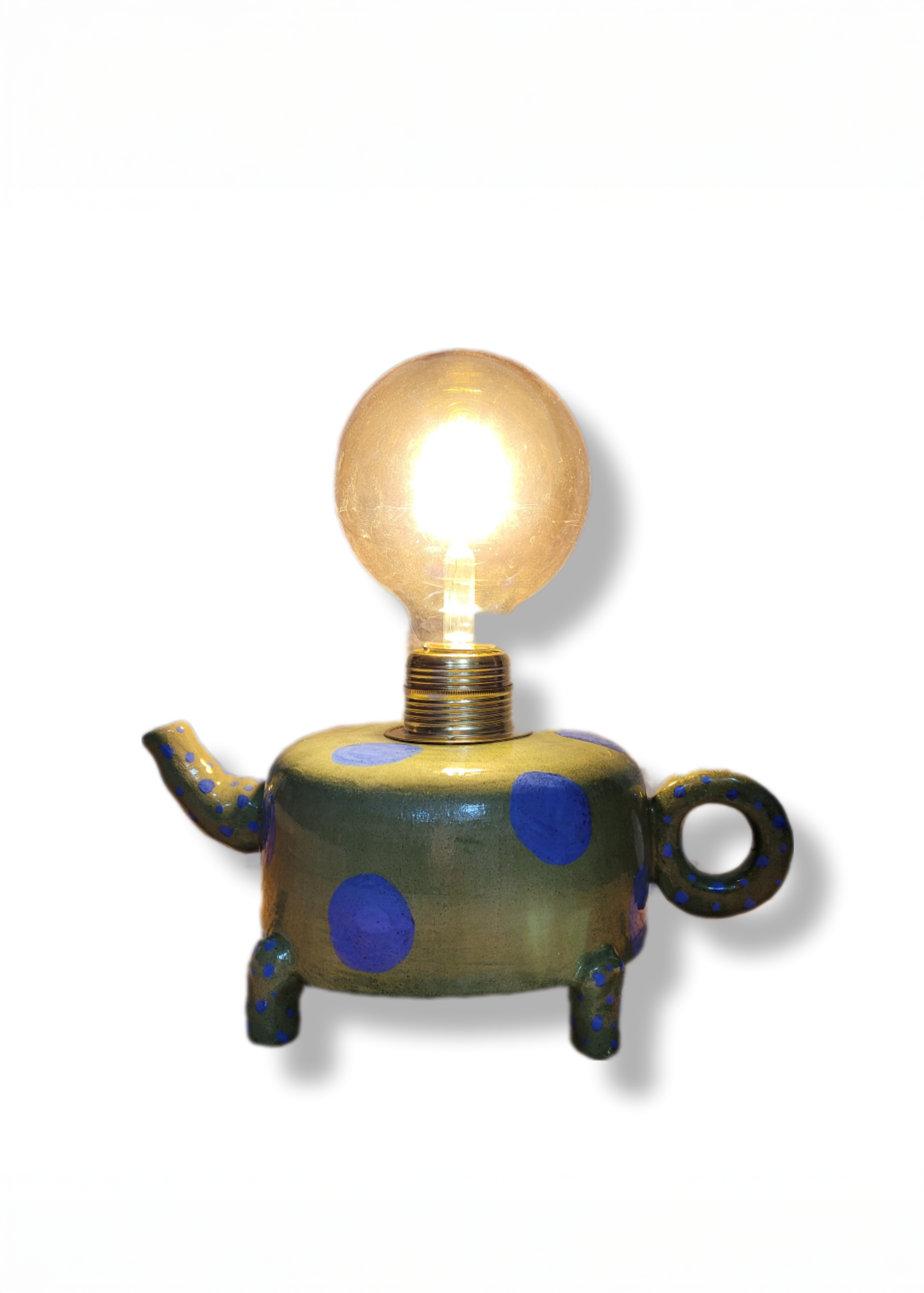 Çaydanlık Formlu Puantiyeli Dekoratif Lamba