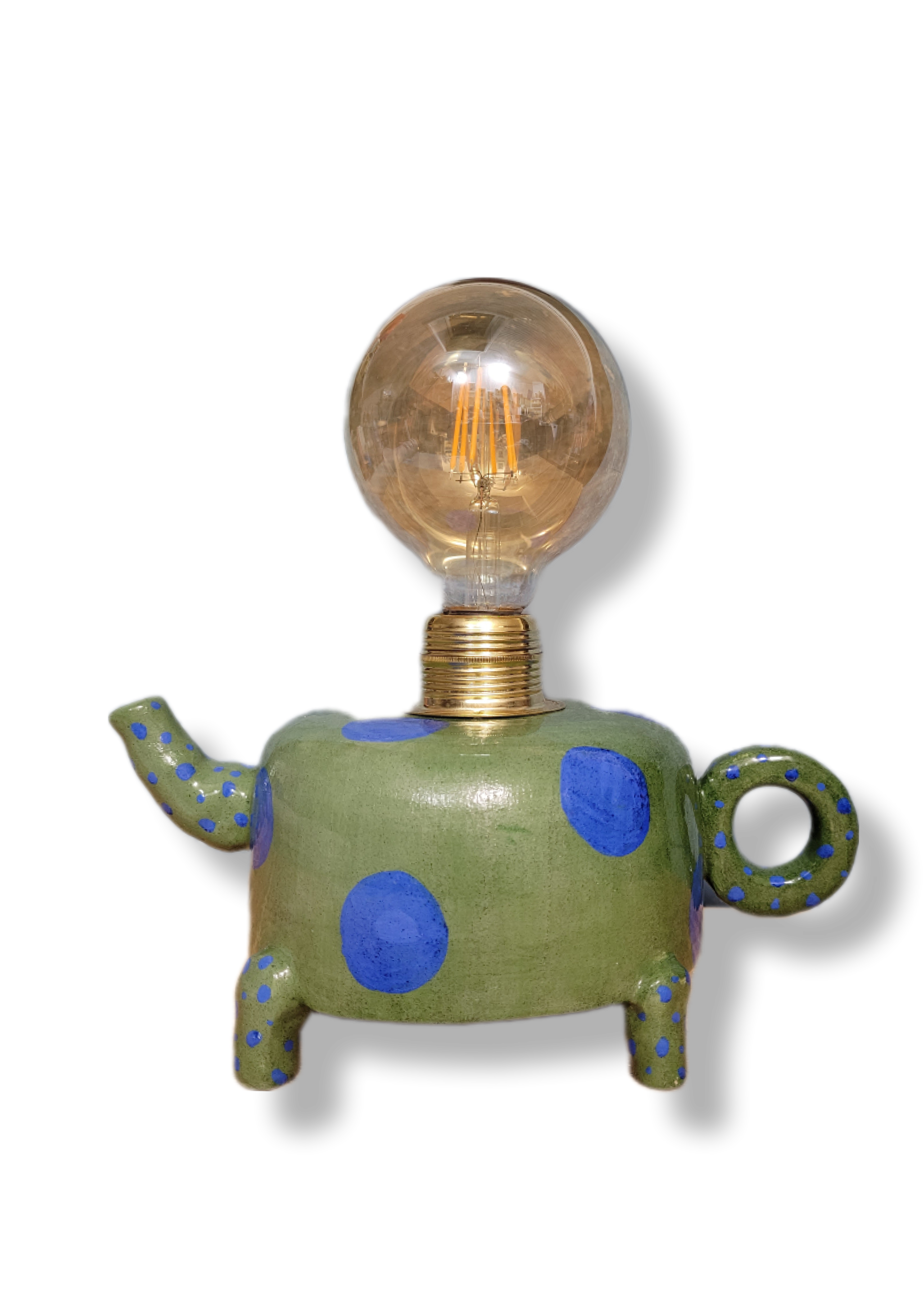 Çaydanlık Formlu Puantiyeli Dekoratif Lamba