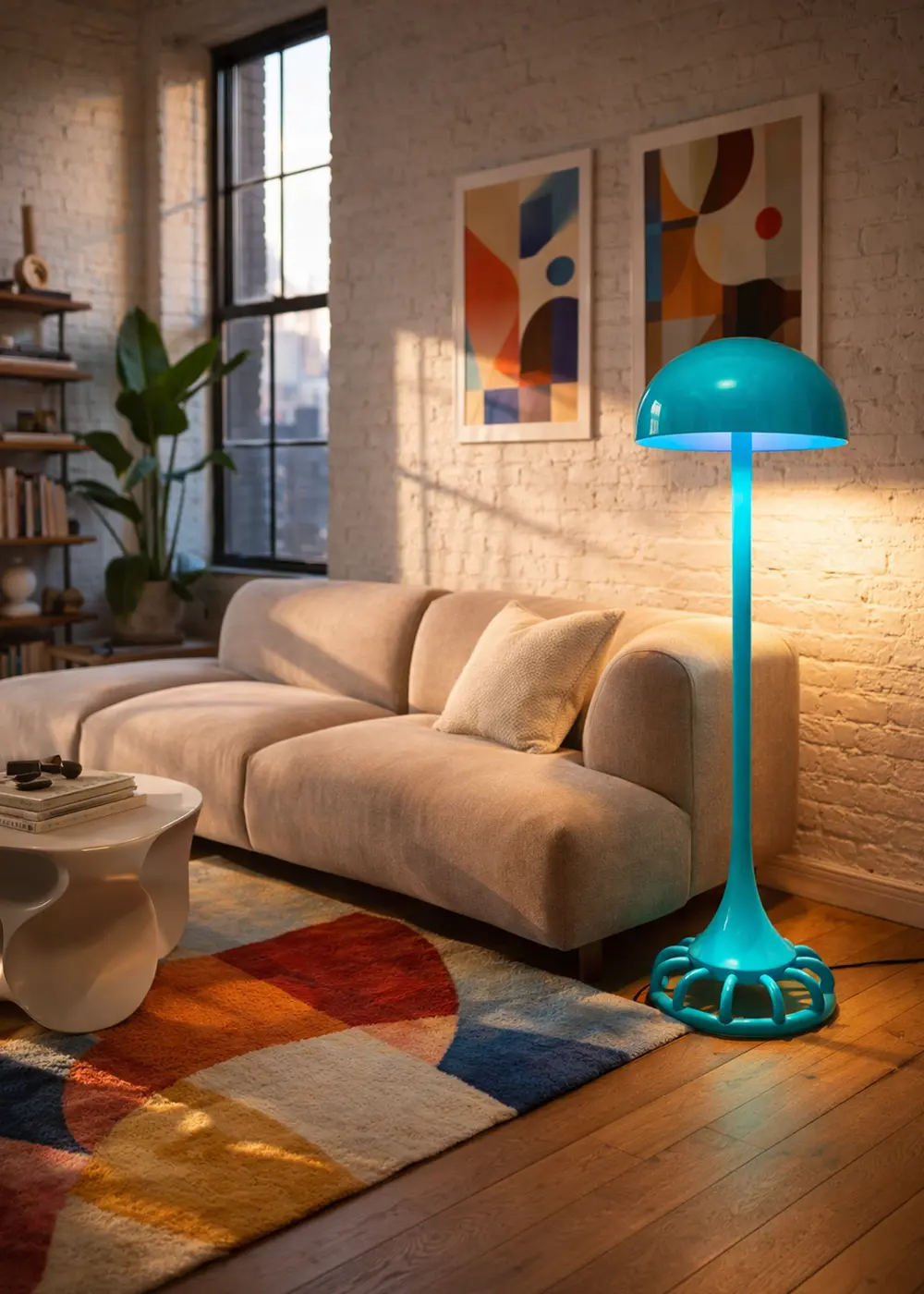 Jellyfish Turkuaz Lambader