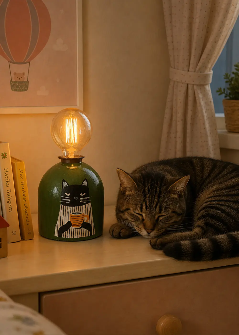 Bilge Kedi Masa Lambası