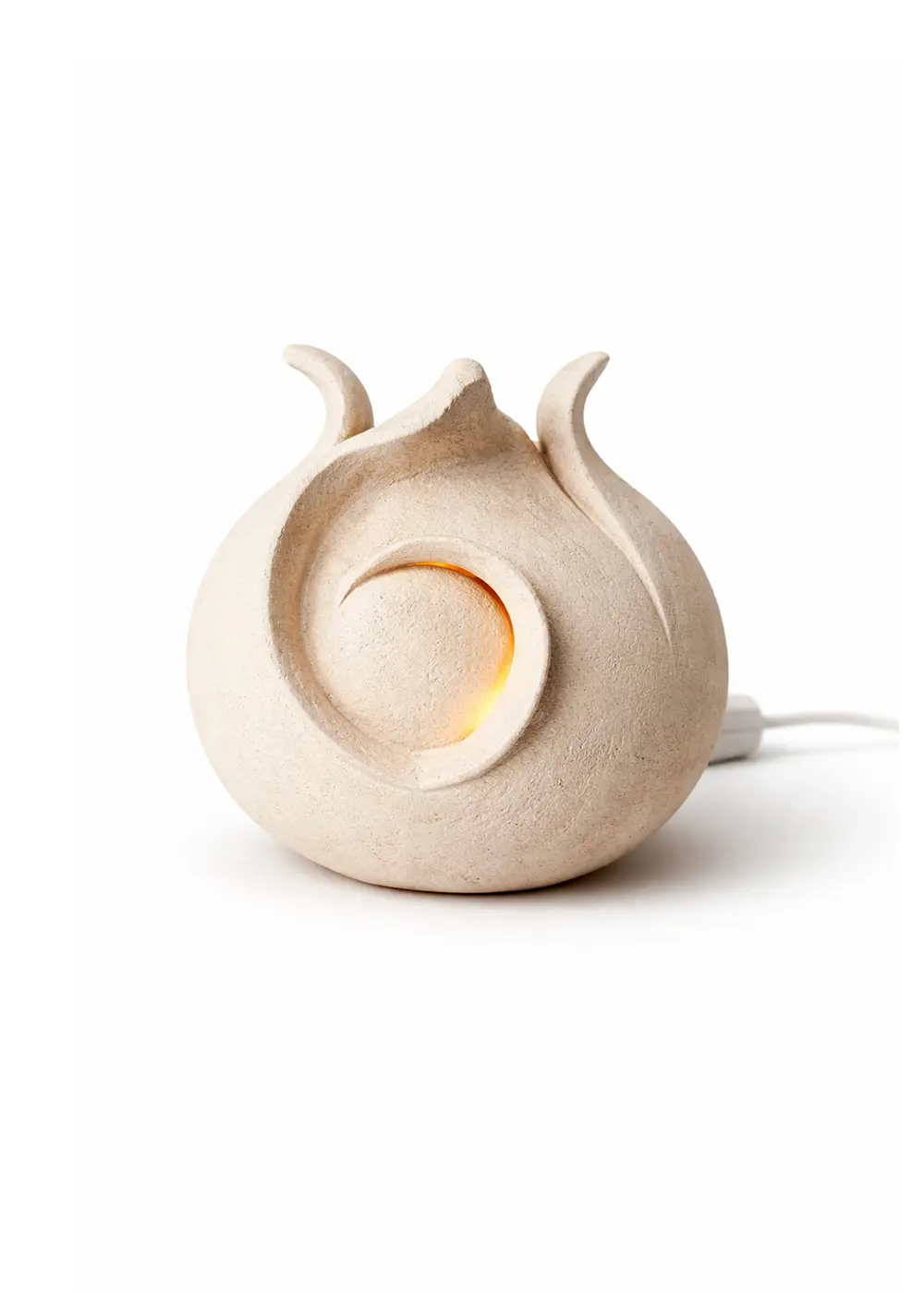 Lale Desenli El Yapımı Seramik Lamba