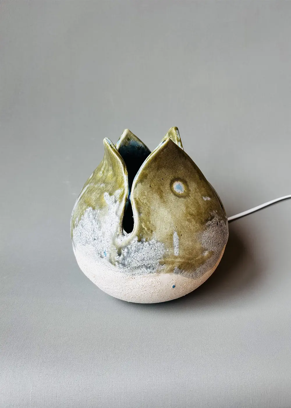 Seramik Desenli Abajur