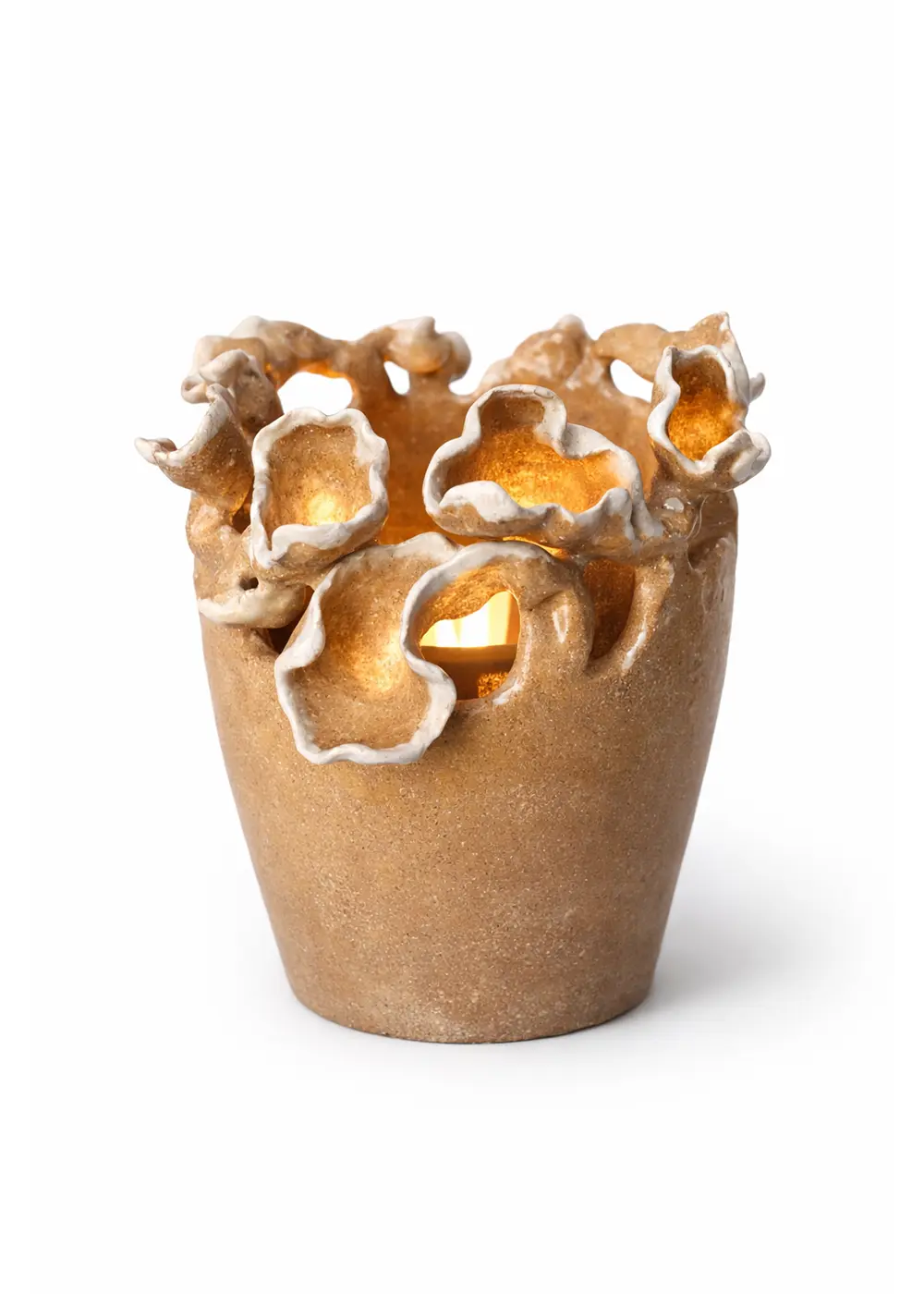 Organik Formlu El Yapımı Seramik Masa Lambası