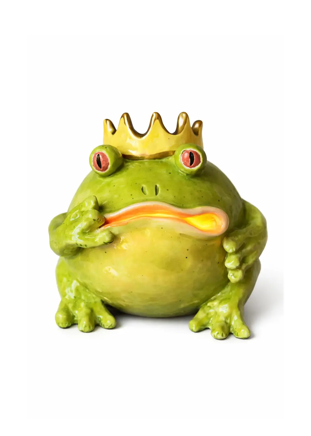 King Frog El Yapımı Seramik Masa Lambası